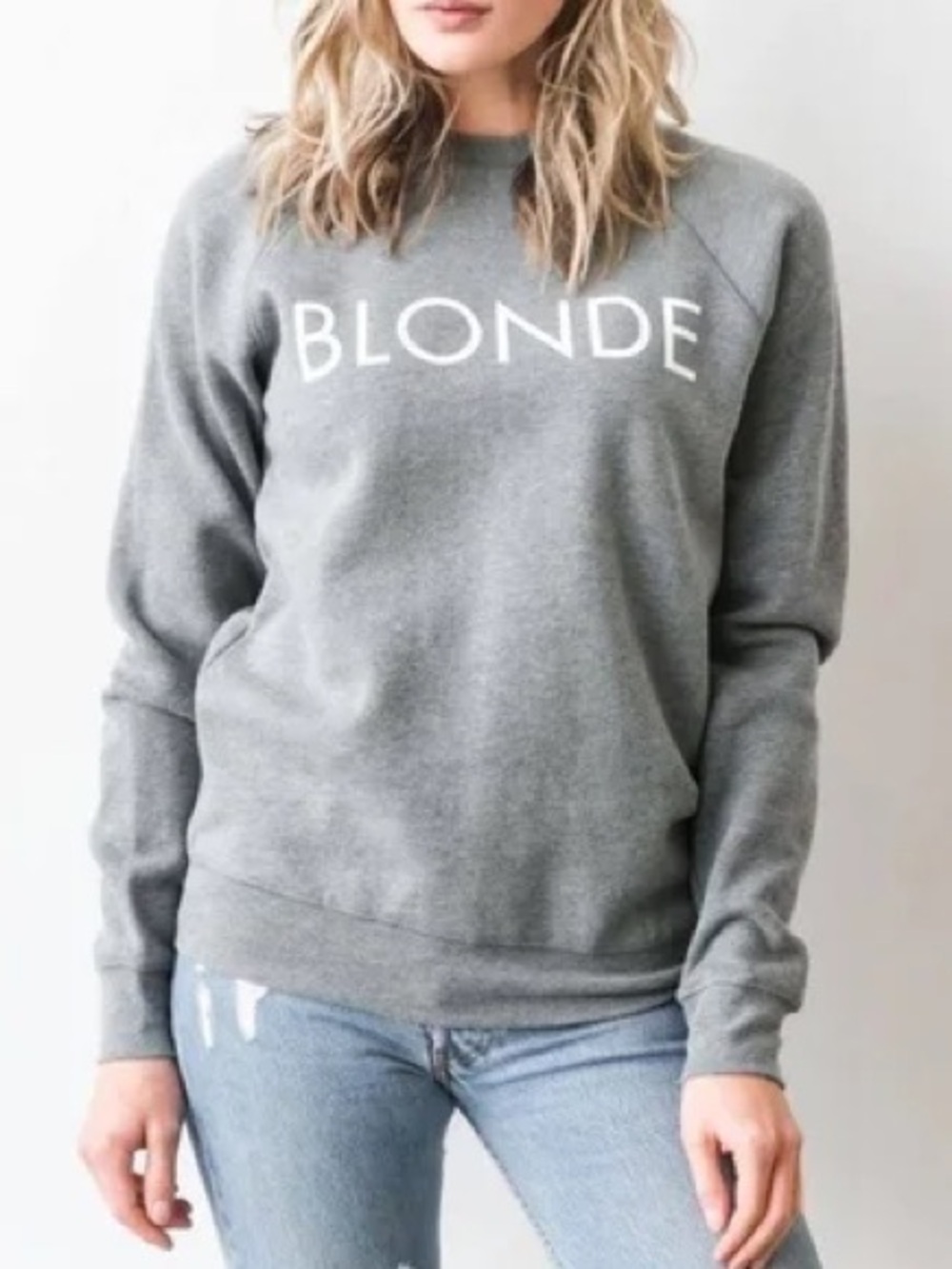 Brunette The Label Blonde Crewneck Sweater size M/L